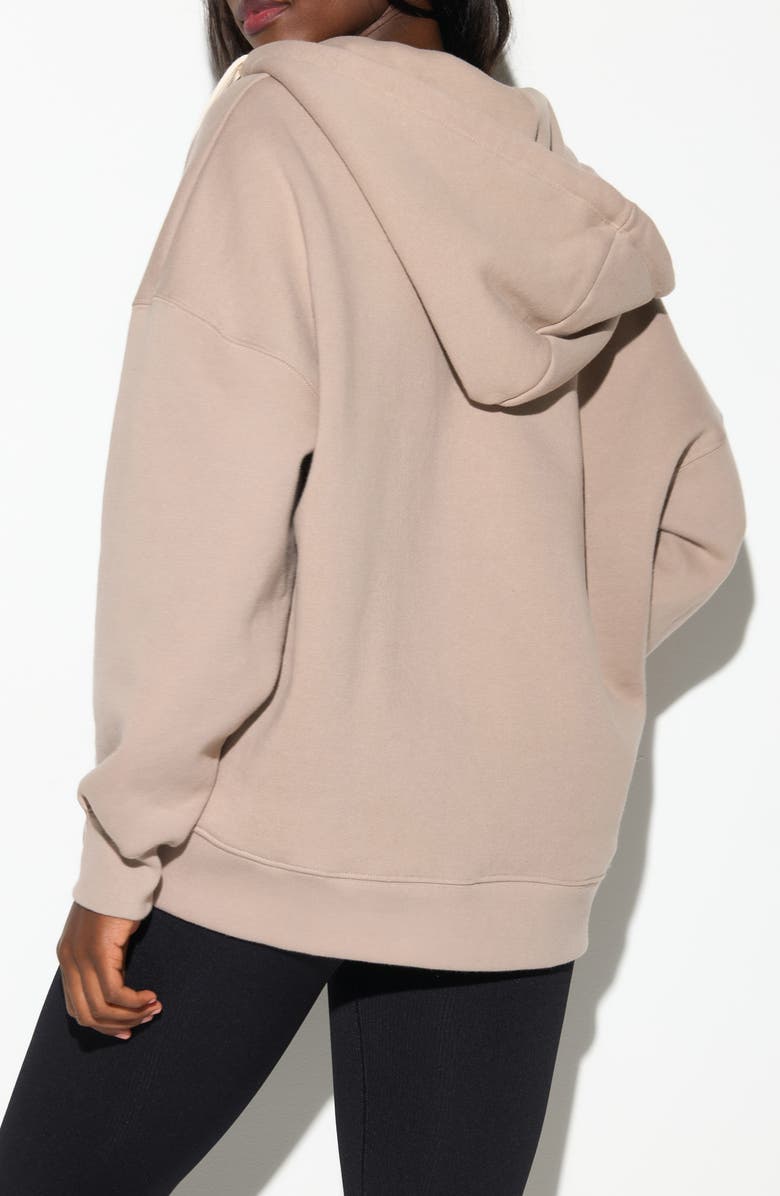 Spiritual Gangster Emit Peace Boyfriend Zip Hoodie, Alternate, color, Moon Rock