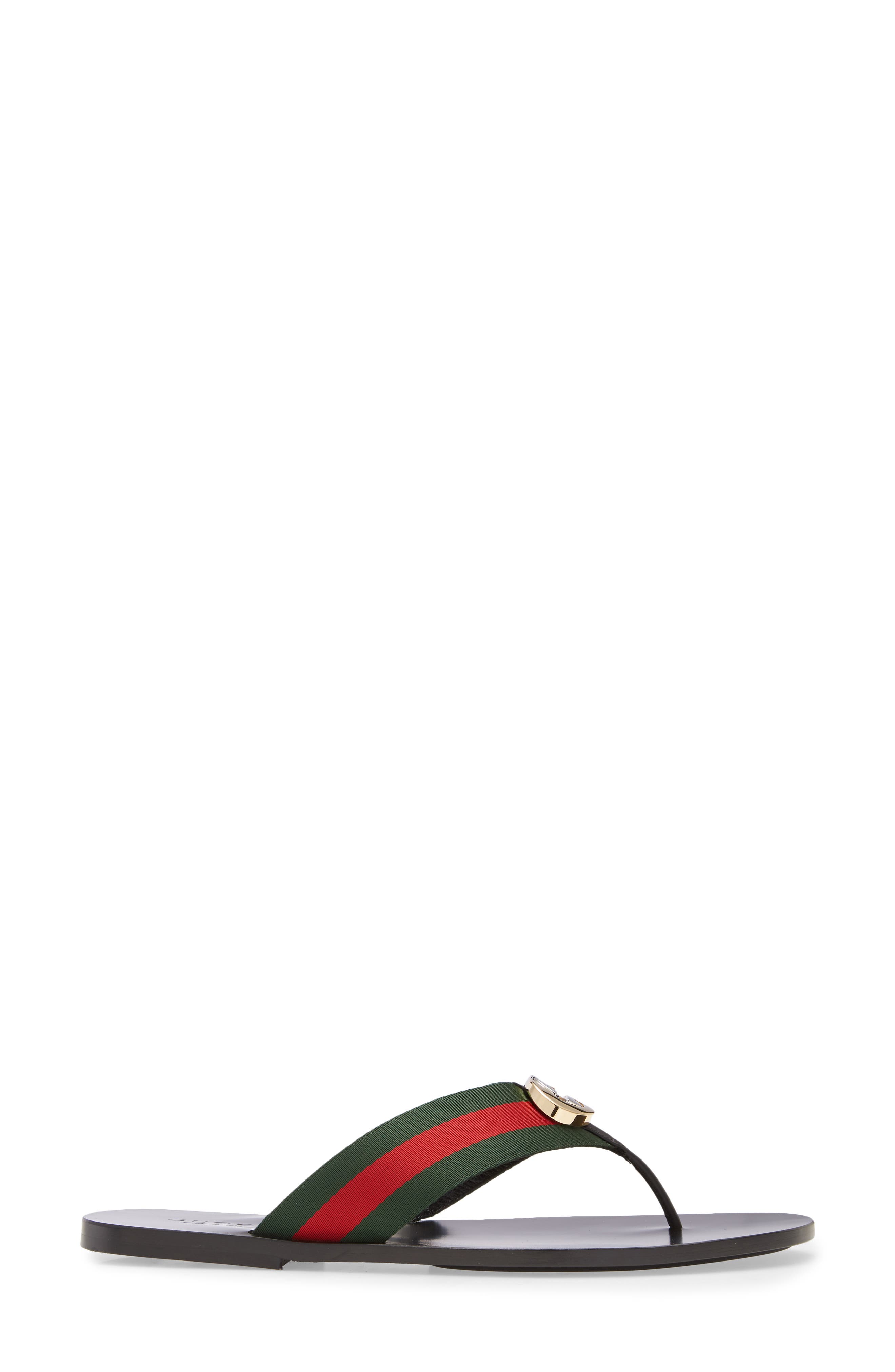 Gucci Kika GG Web Flip Flop, Alternate, color, 