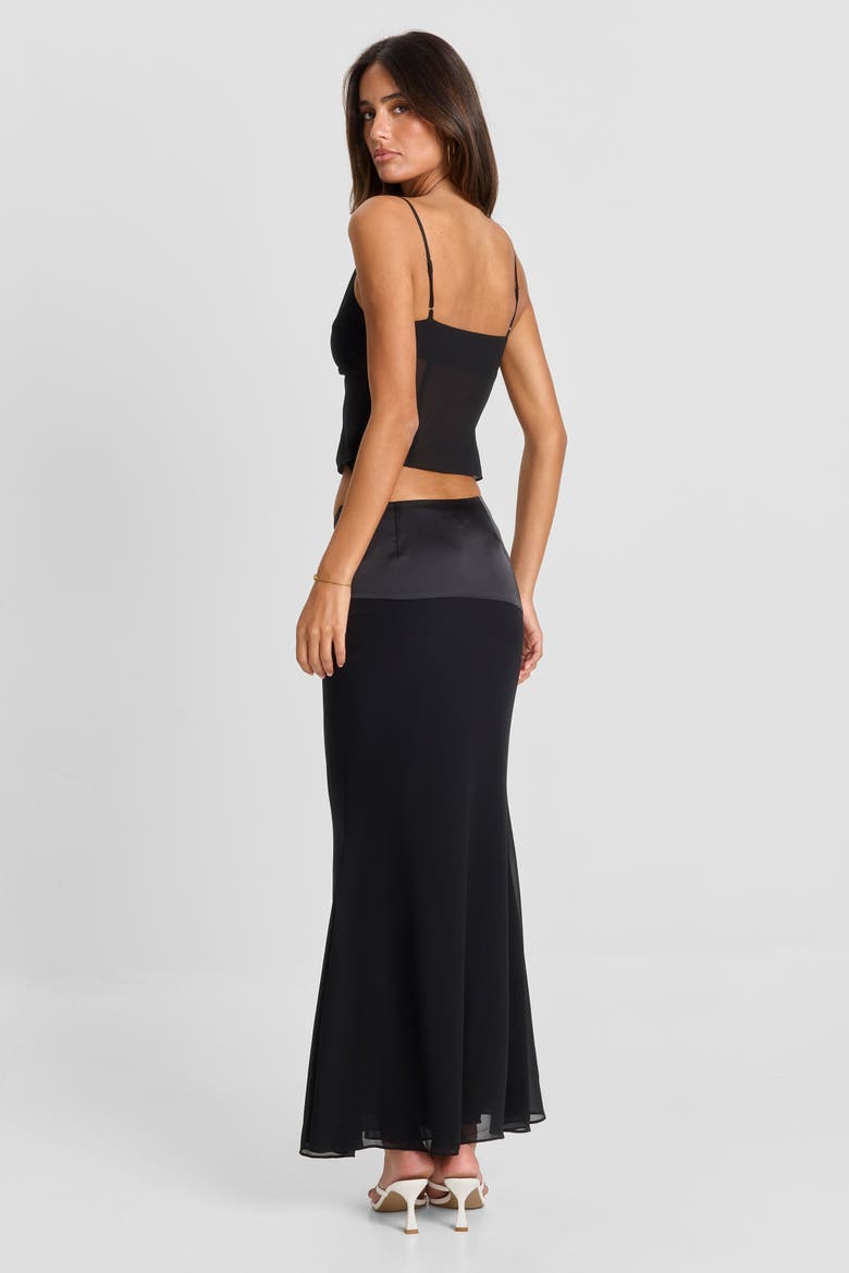 Florie Maxi Skirt, Alternate, color, Black