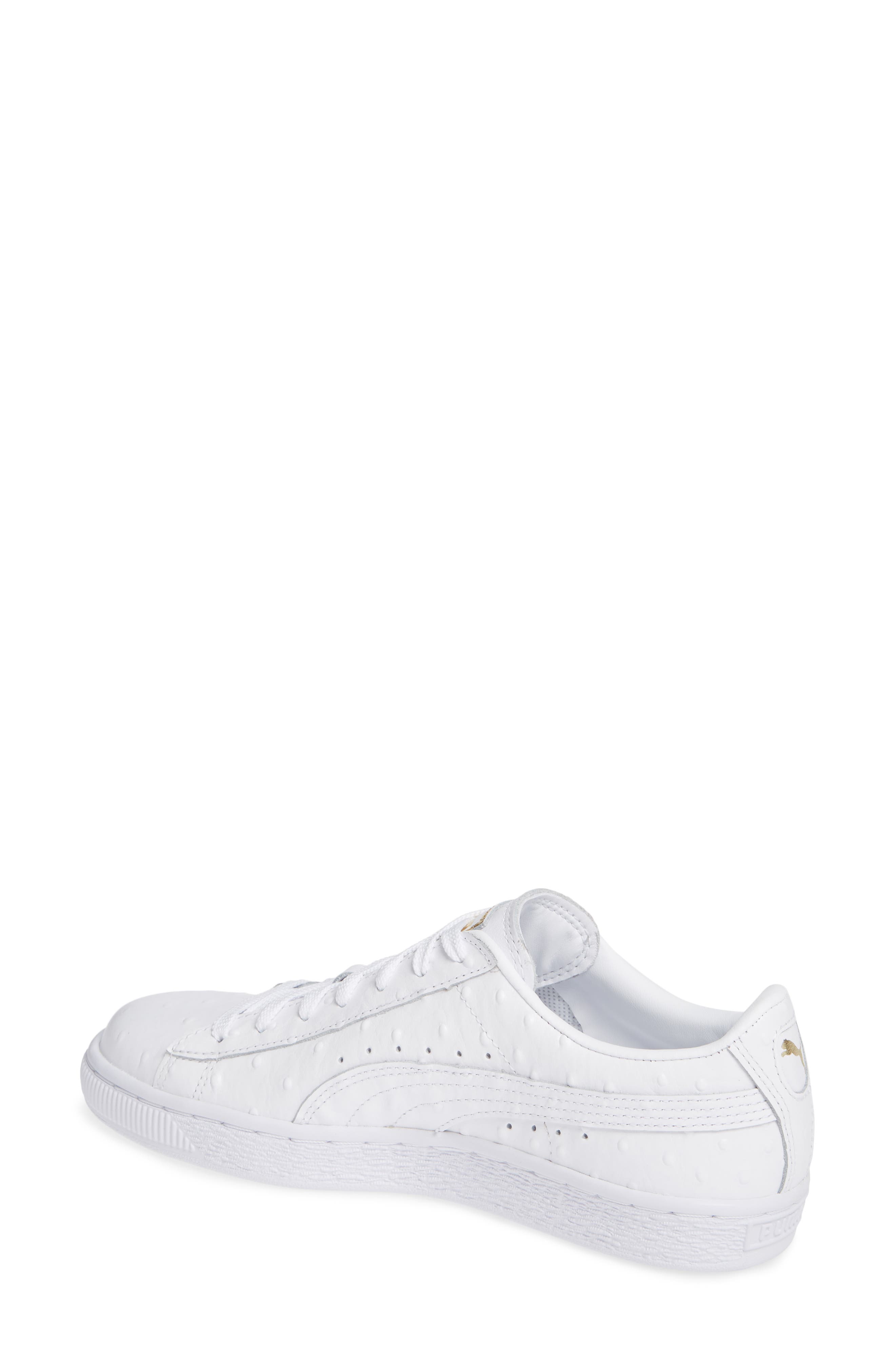 'Basket' Sneaker, Alternate, color, PUMA WHITE-PUMA SILVER