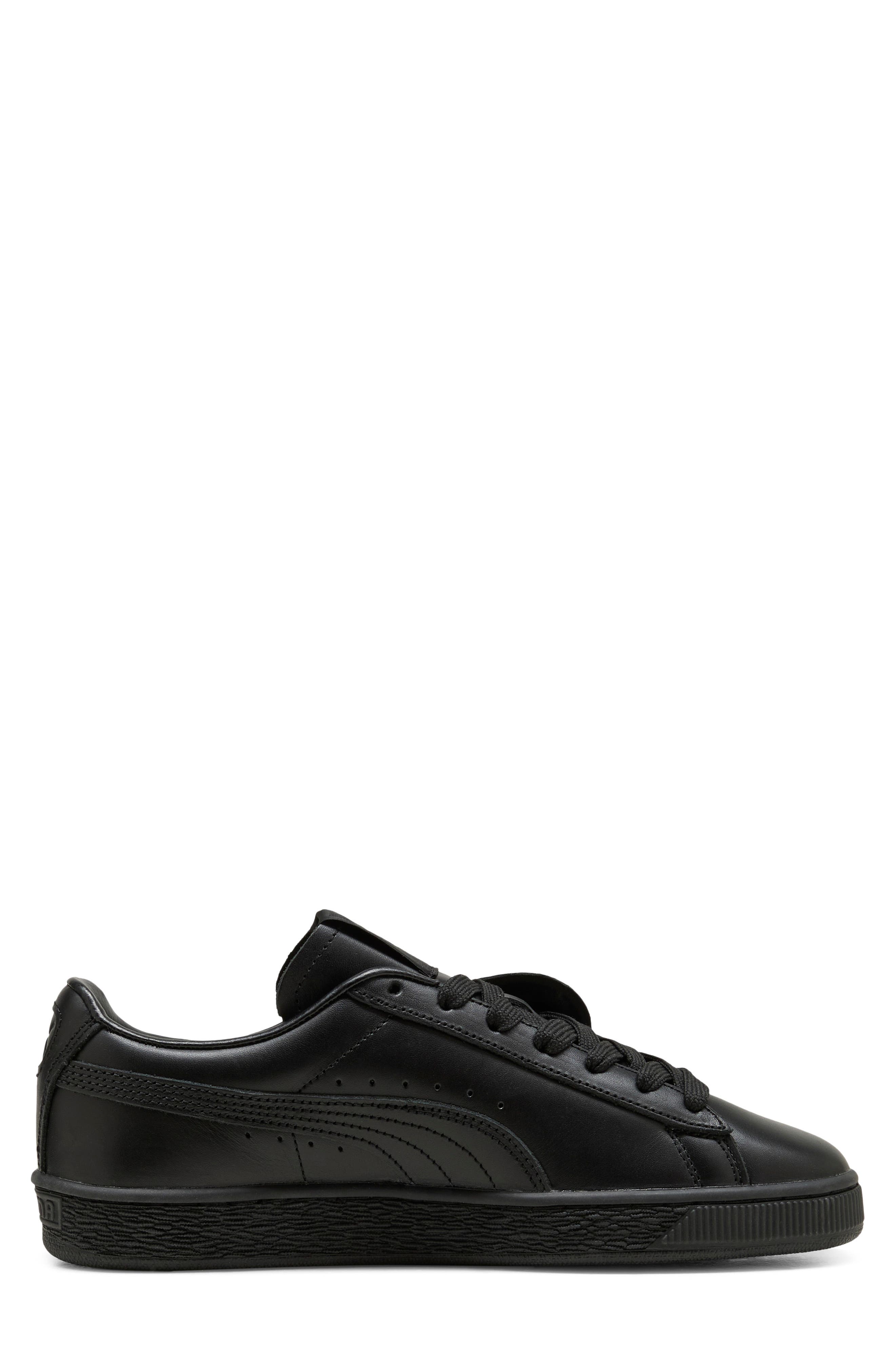 Suede C.F. Stead Leather Sneaker, Alternate, color, PUMA BLACK