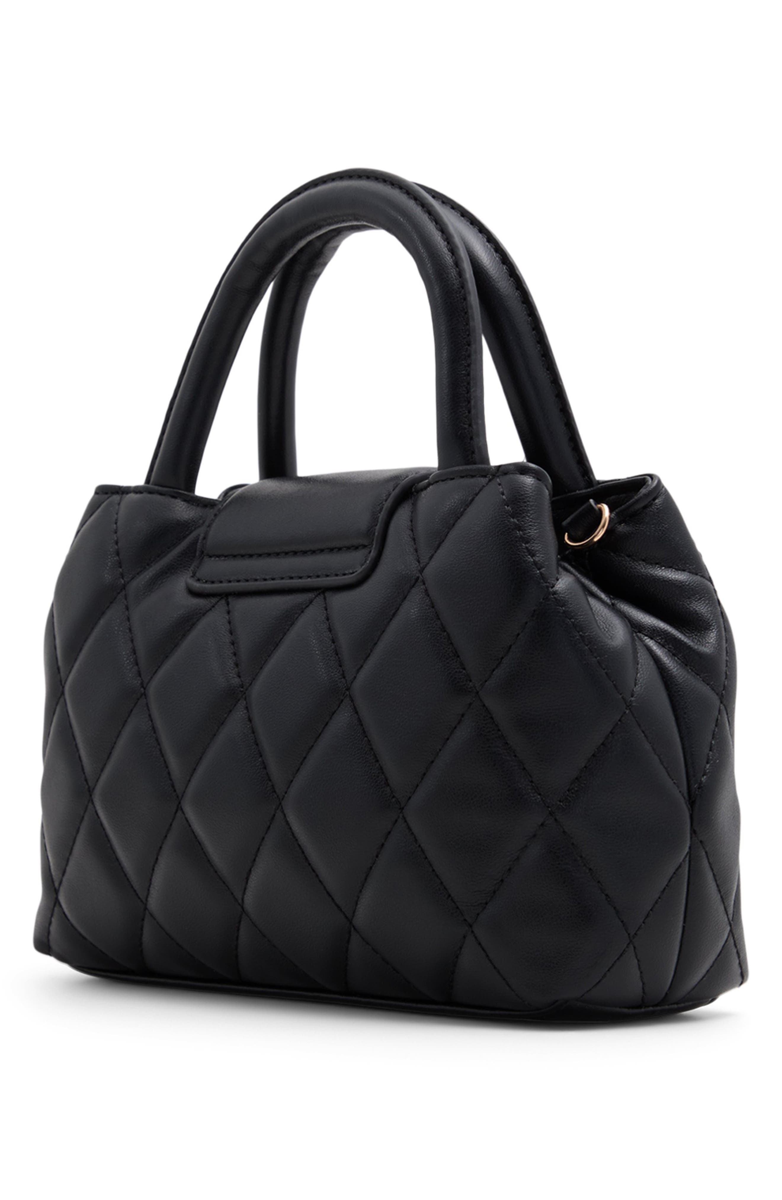 ALDO Firstkisssx Diamond Quilted Faux Leather Satchel, Alternate, color, 