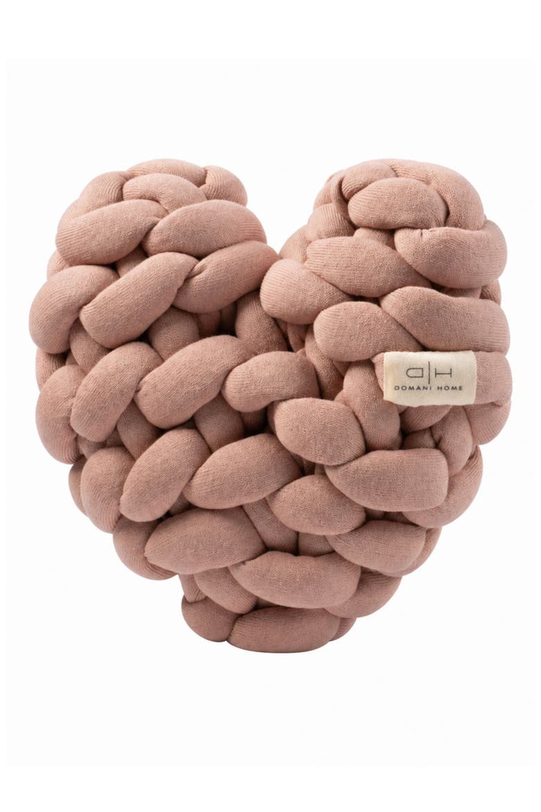 Kids' Heart Knot Accent Pillow, Main, color, MAUVE