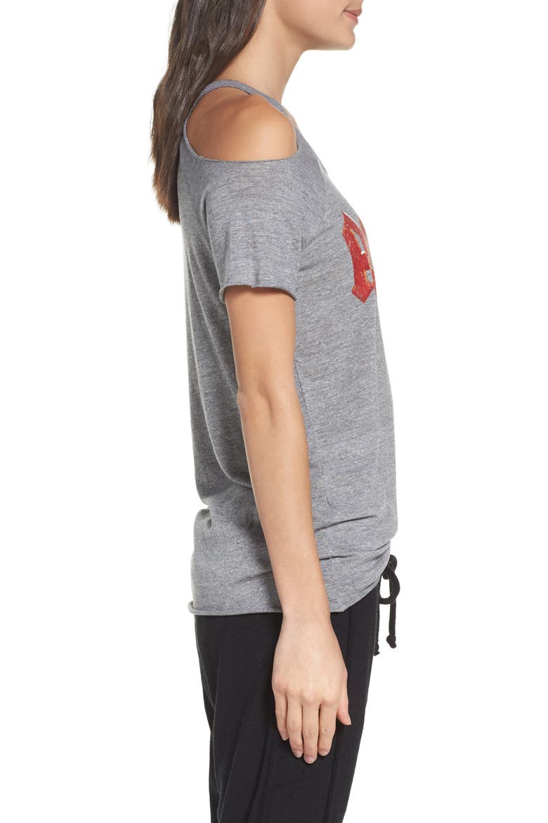AC/DC Cold Shoulder Lounge Tee, Alternate, color, STREAKY GREY
