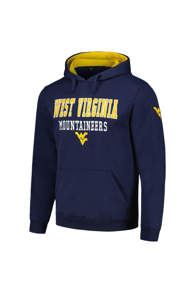 Men's Colosseum Navy West Virginia Mountaineers Sunrise Pullover Hoodie, Alternate, color, Navy
