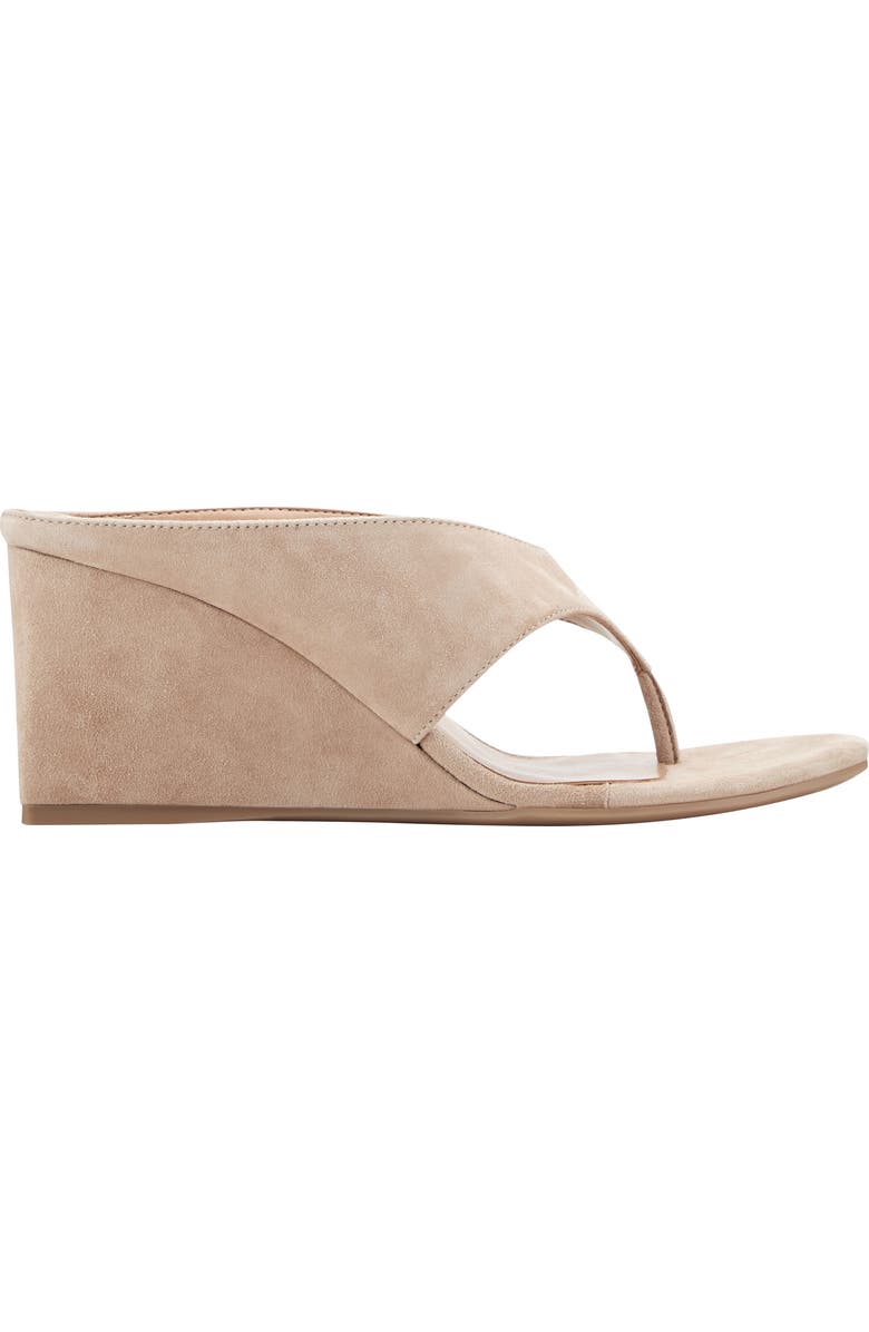 Marc Fisher LTD Udena Wedge Flip Flop, Alternate, color, Medium Natural 2