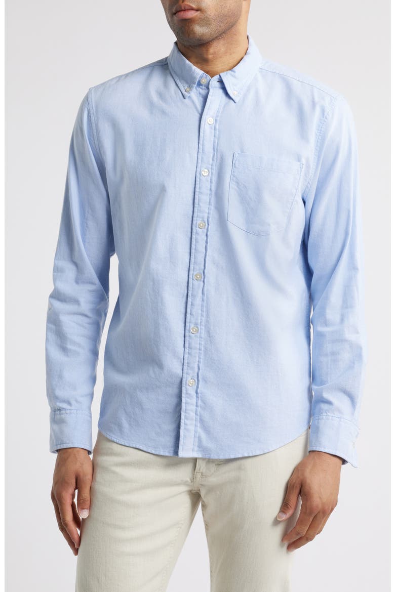 Salty Oxford Dress Shirt, Main, color, LIGHT BLUE