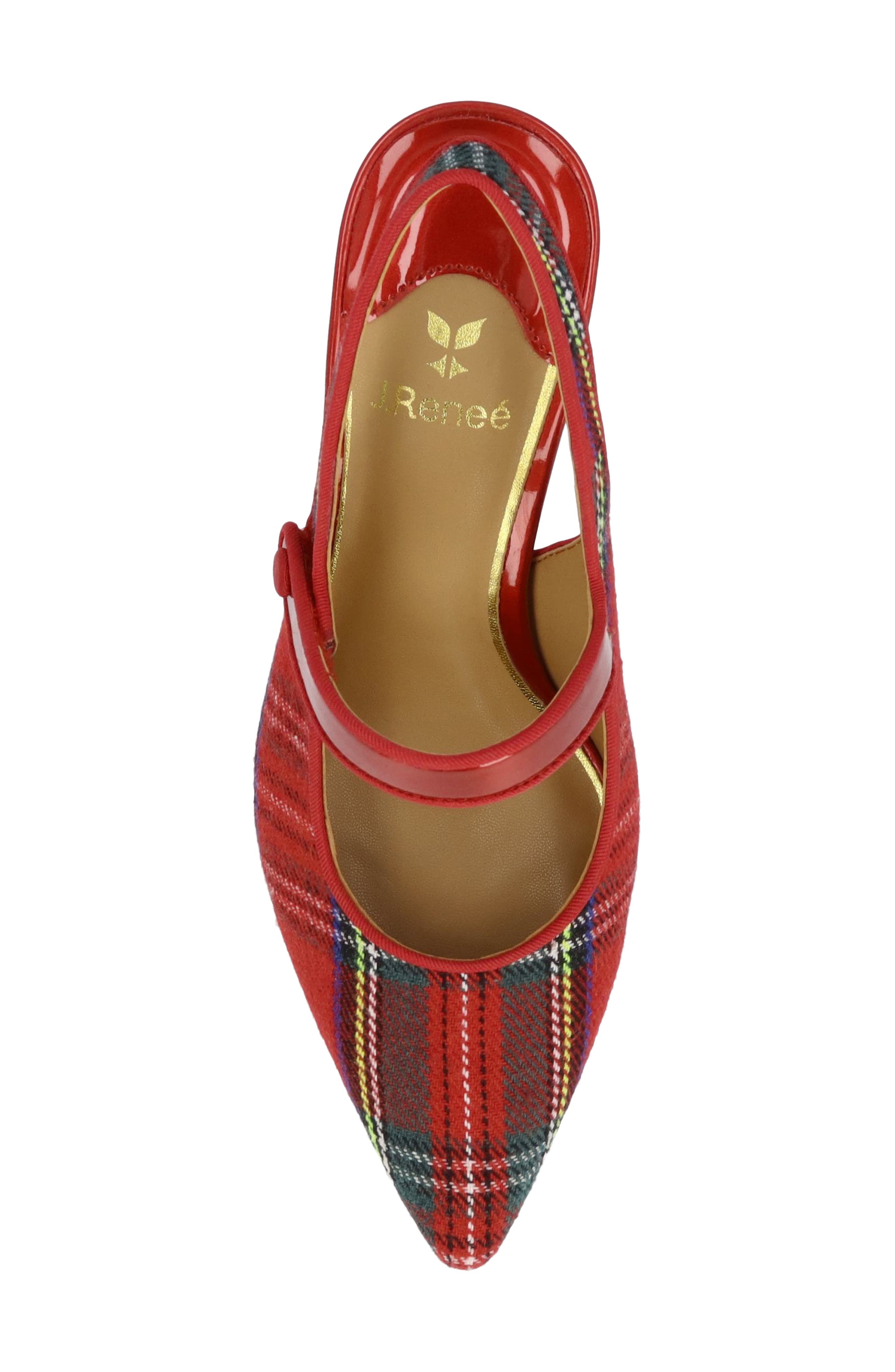 Jasira Slingback Mary Jane Pump, Alternate, color, RED