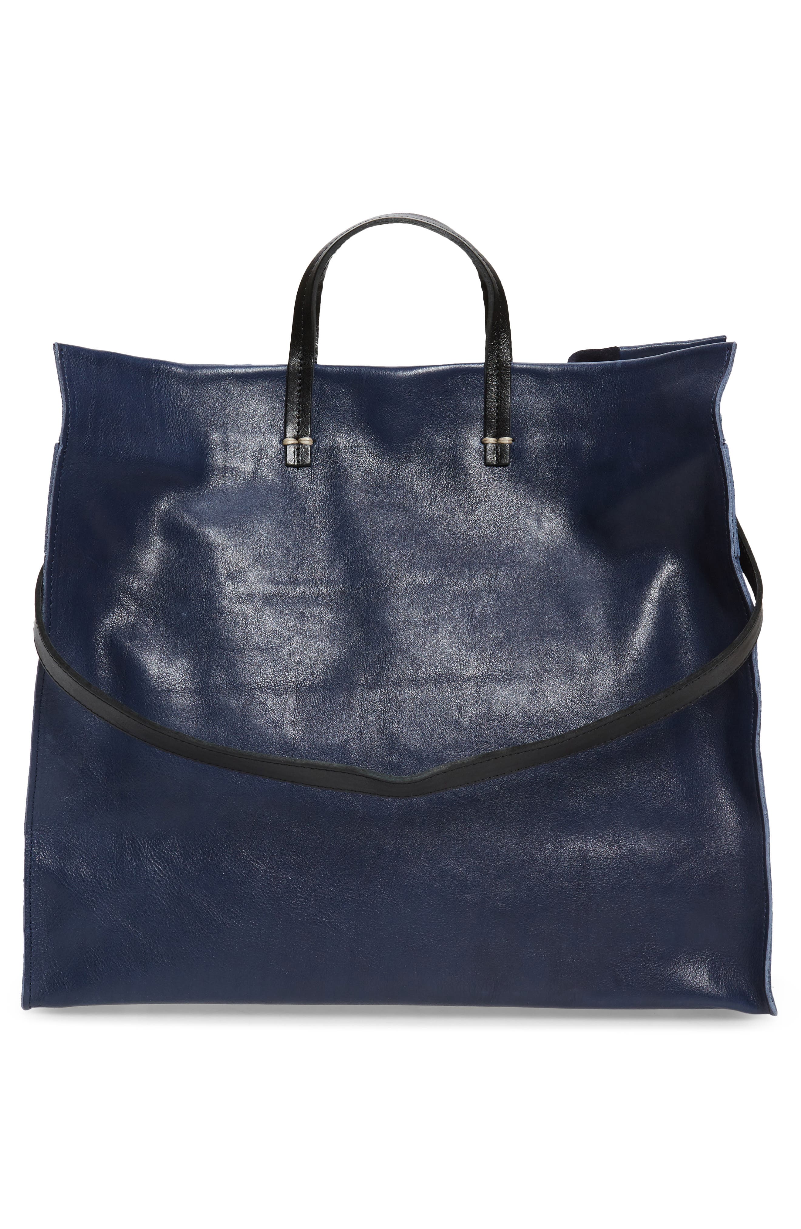Clare V. Simple Stripe Leather Tote, Alternate, color, 