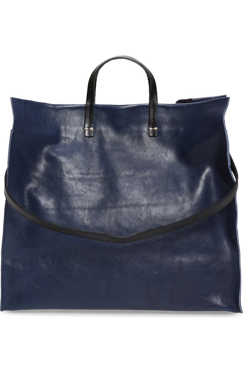 Clare V. Simple Stripe Leather Tote, Alternate, color,