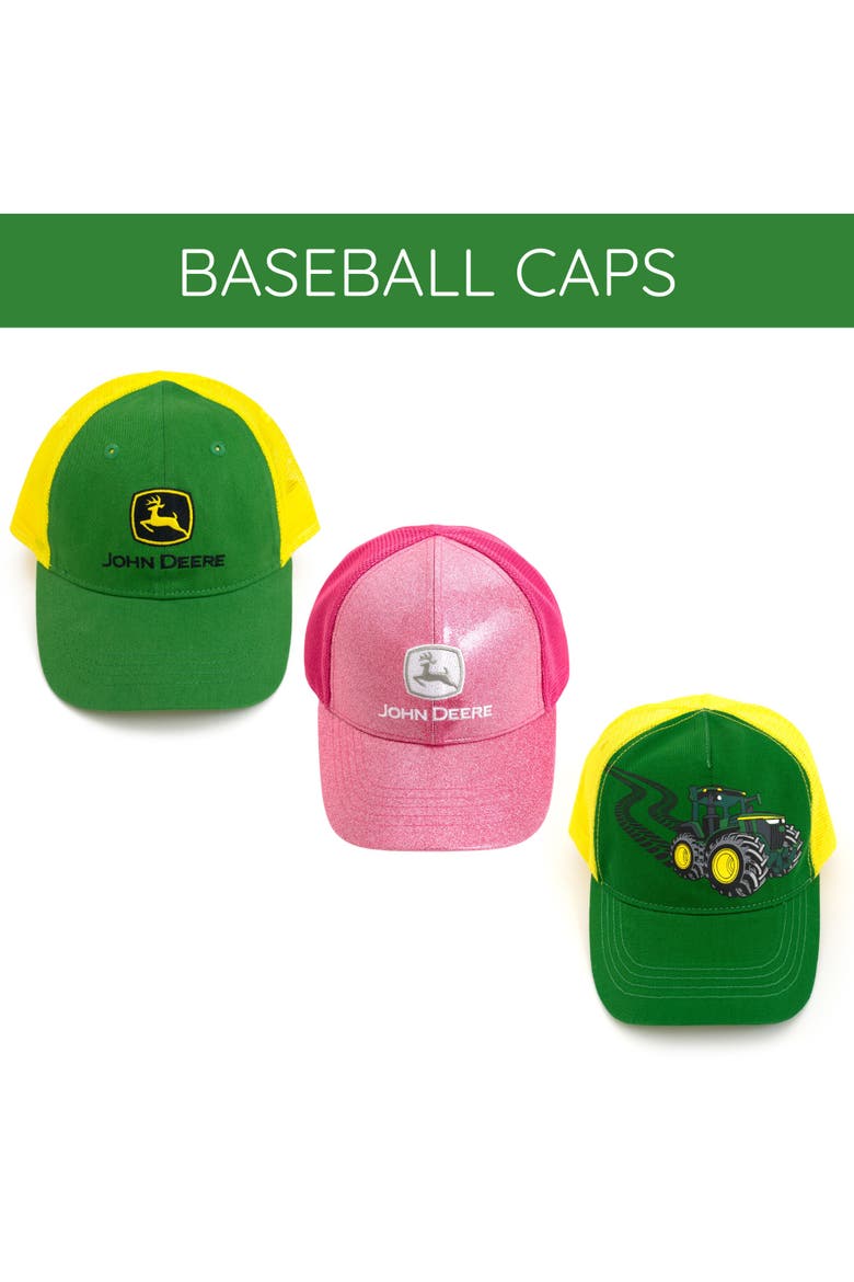 Girls' Snapback Trucker Baseball Cap, Alternate, color, Pink Glitter