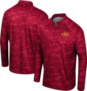 COLOSSEUM Men's Colosseum Cardinal Iowa State Cyclones Carson Raglan Quarter-Zip Jacket