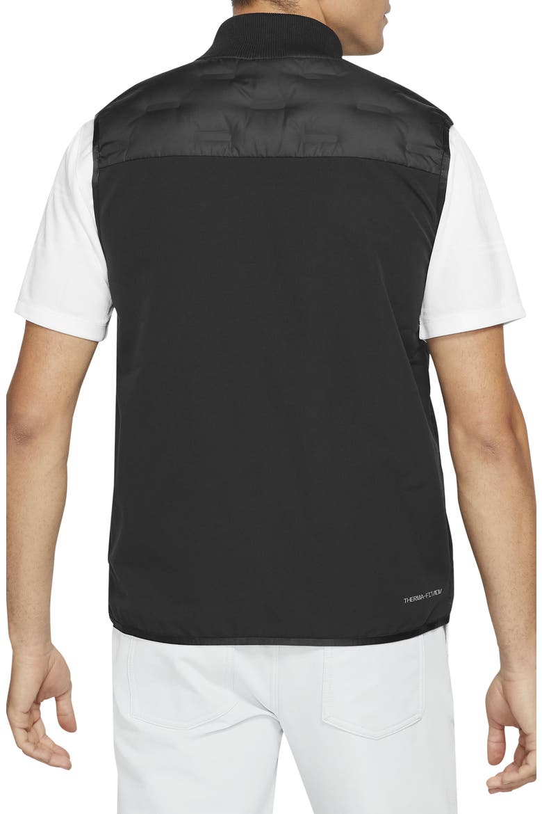 Nike Therma-FIT ADV Repel Zip Golf Vest, Alternate, color, BLACK/ BLACK/ BLACK