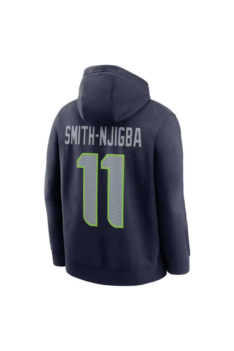 Men's Nike Jaxon Smith-Njigba Navy Seattle Seahawks Name & Number Fleece Hoodie, Alternate, color, Navy