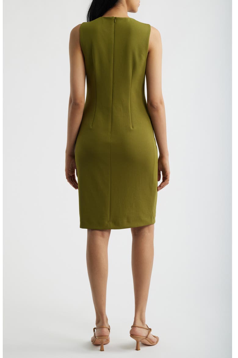 Jewel Neck Sheath Dress, Alternate, color, IVY
