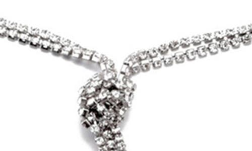 Adornia Knotted Box Chain Lariat Necklace In Metallic