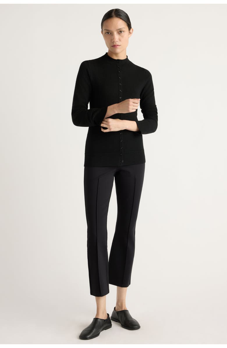 Modern Citizen Charlene Wool Button Mock-Neck Sweater, Alternate, color, Black