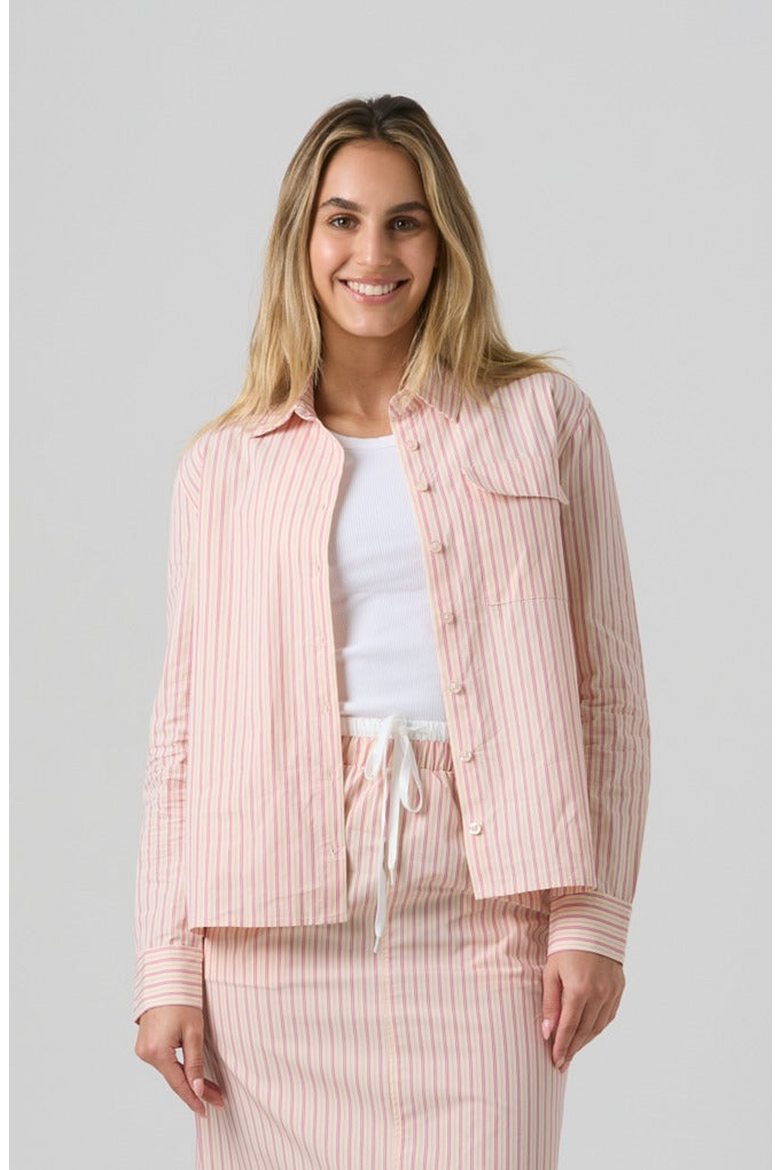 Alex Blouse, Main, color, Pink Pinstripe
