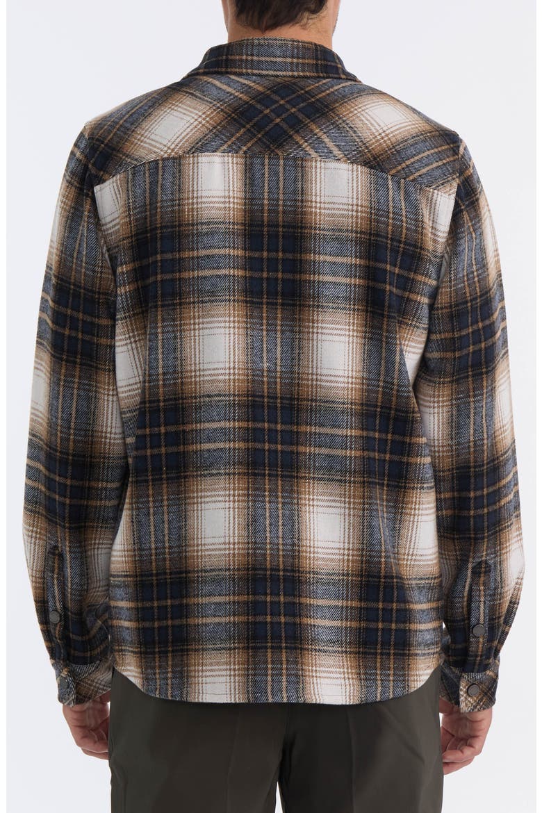 Heavyweight Flannel Plaid Long Sleeve Cotton Button-Up Shirt, Alternate, color, BLACK PLAID
