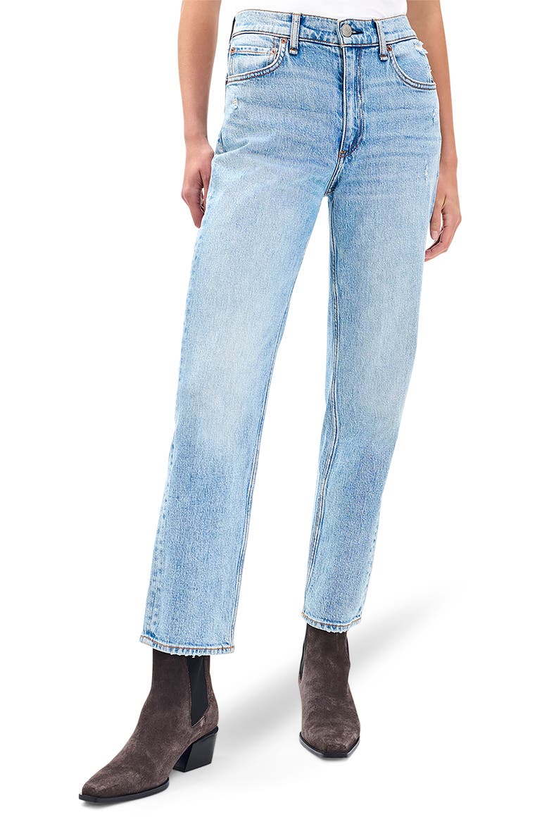 Harlow Mid Rise Ankle Straight Leg Jeans, Main, color, LOU