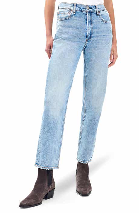 Harlow Mid Rise Ankle Straight Leg Jeans