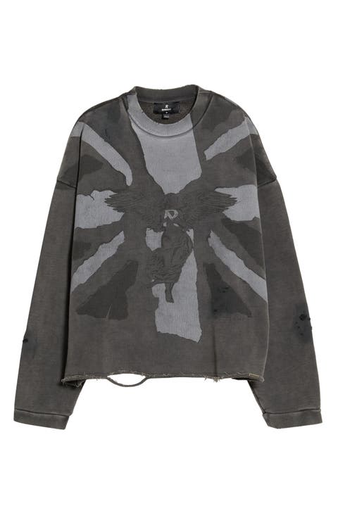 Union Jack Flag Cotton Sweatshirt