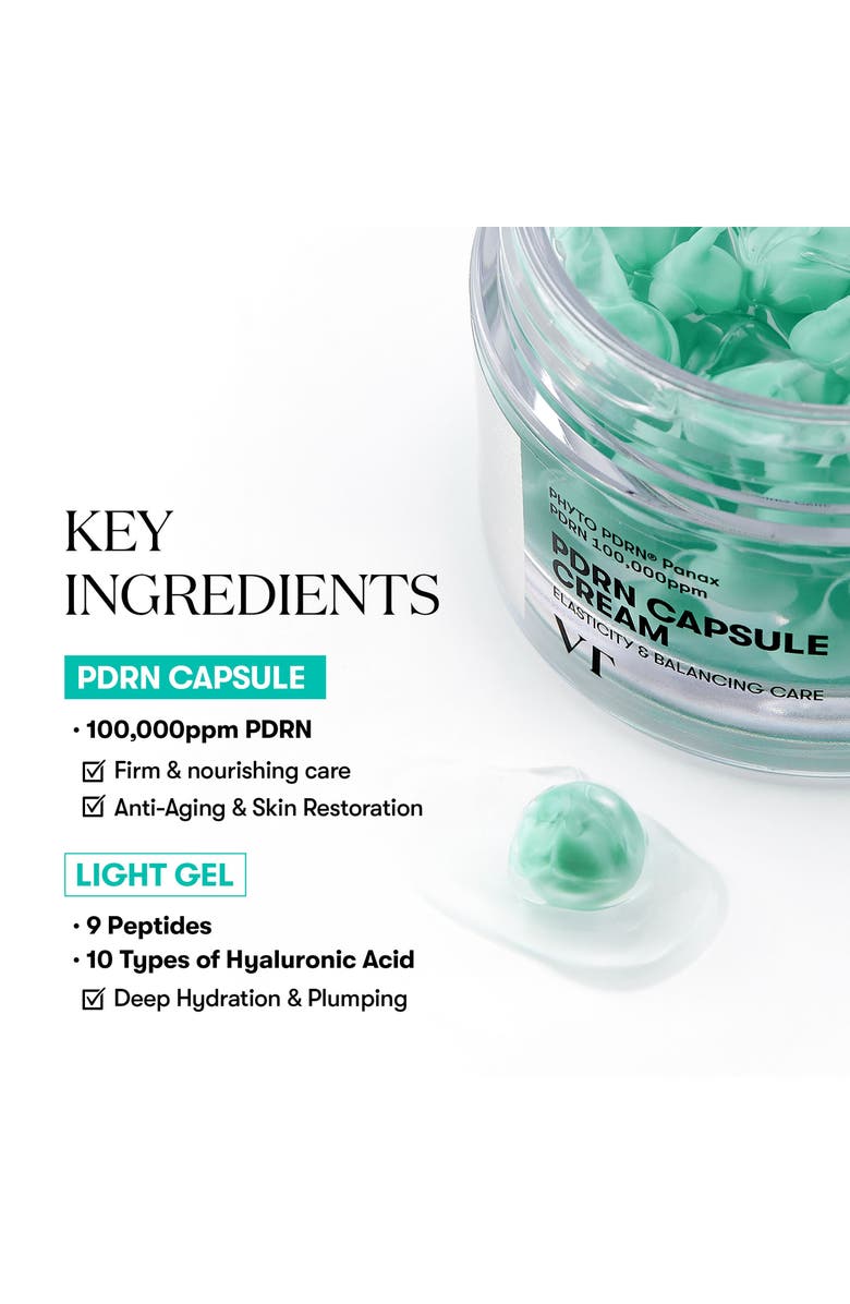 VT COSMETICS PDRN Capsule Cream 100, Alternate, color, Silver / Green