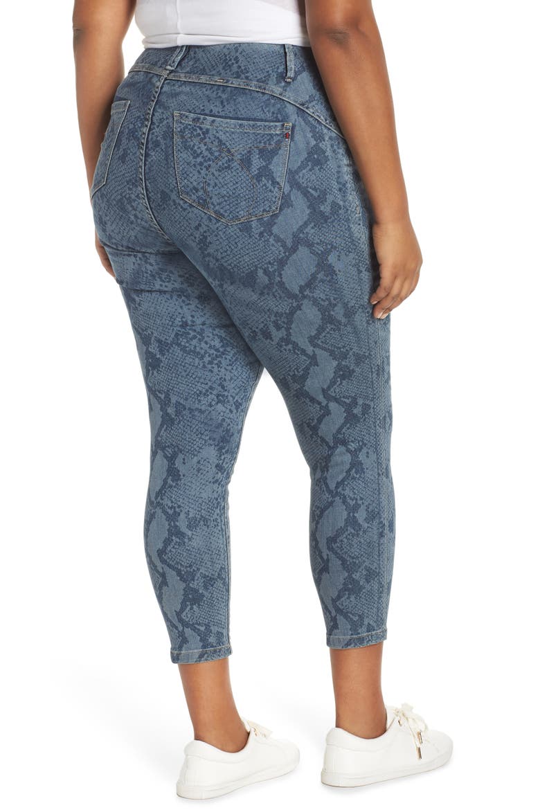 Snake Print Ankle Skinny Jeans, Alternate, color, SERPENTINE WASH