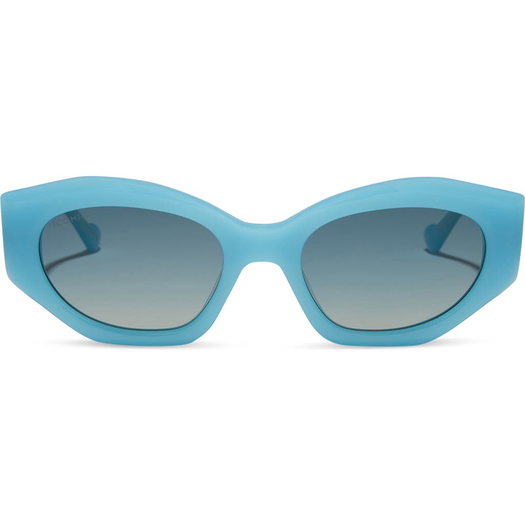 Diff 52mm Margot Faceted Oval Sunglasses In Blue