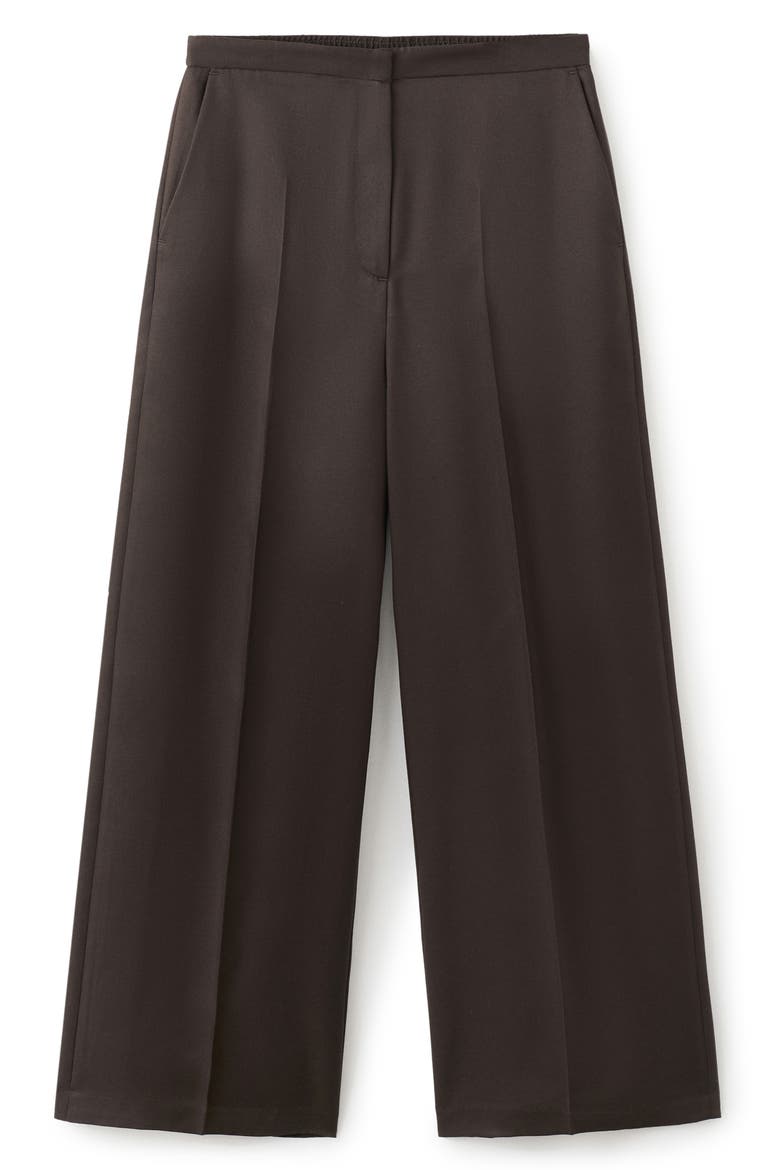 High Waist Wide Leg Pants, Alternate, color, CHOCOLATE