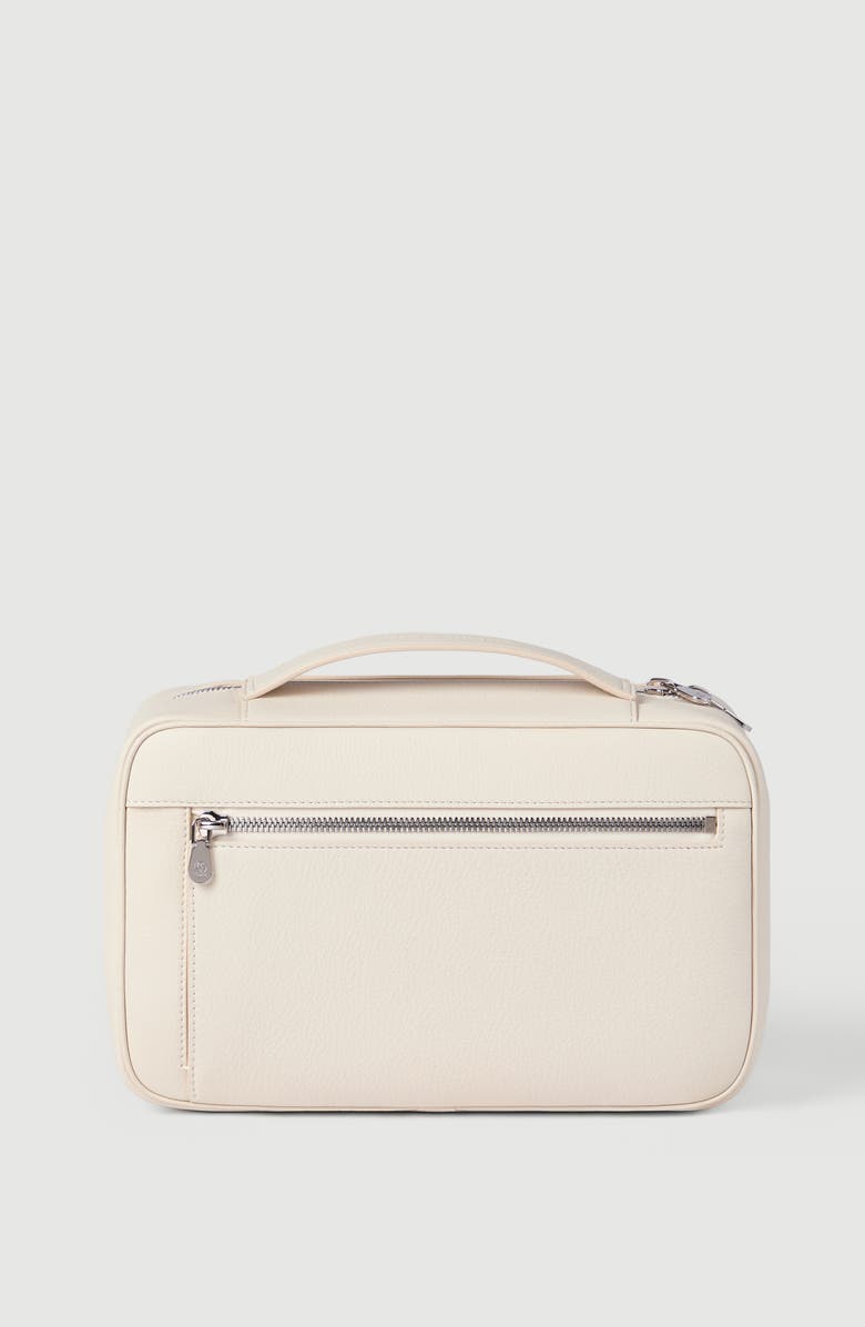 Brunello Cucinelli Calfskin beauty case, Alternate, color, Snow