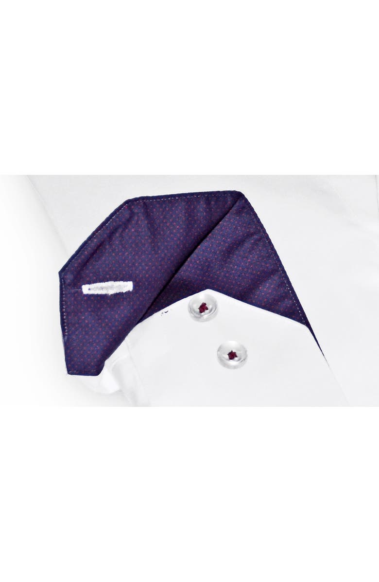 LEVINAS Contemporary Fit Solid Button-Up Shirt, Alternate, color, White