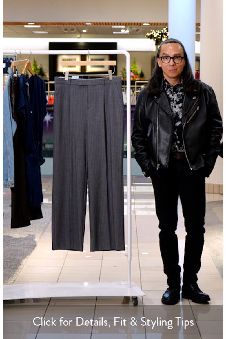 Pinstripe Pleat Front Pants video