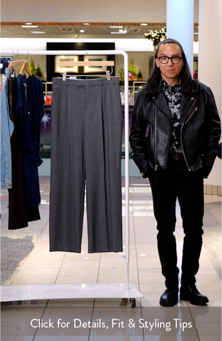 Pinstripe Pleat Front Pants, sales video thumbnail