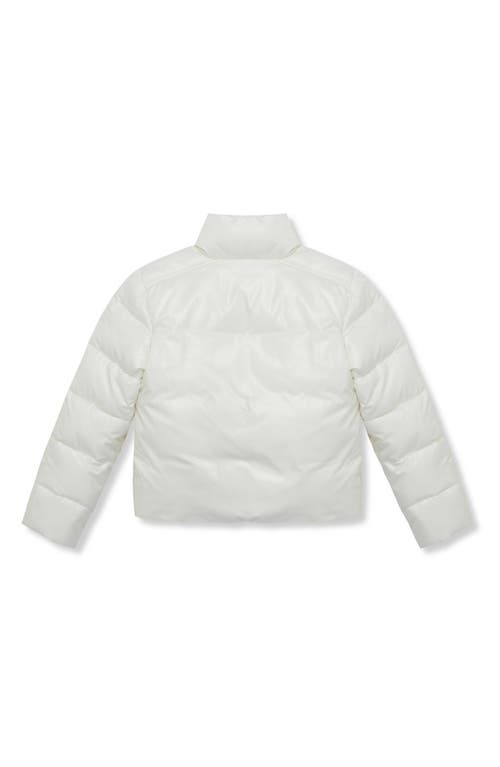 Peek Aren't You Curious Kids' Butterfly Puffer Jacket In Off-white