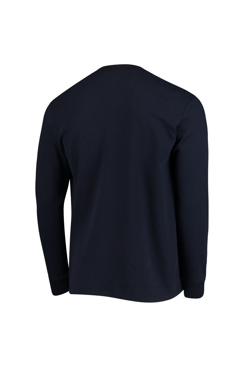 Men's Dunbrooke Navy Seattle Seahawks Logo Maverick Thermal Henley Long Sleeve T-Shirt, Alternate, color, Navy