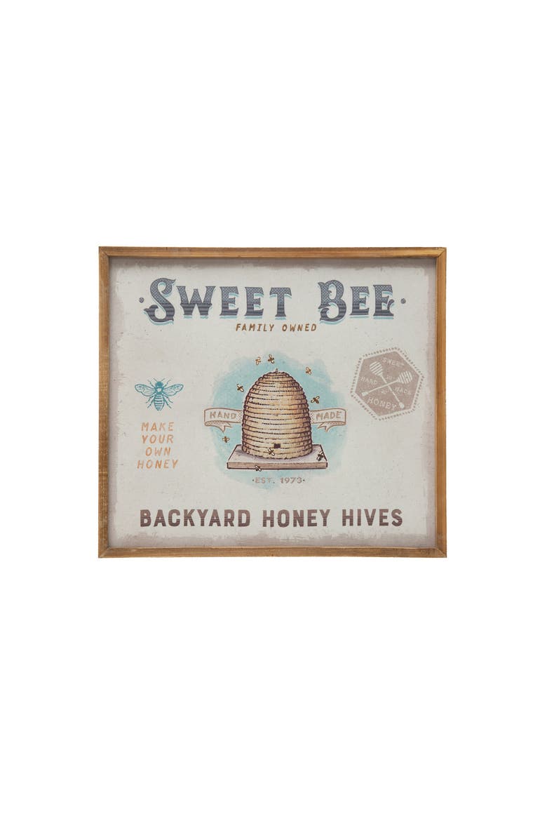 Wood Framed Canvas Wall Décor, Main, color, White