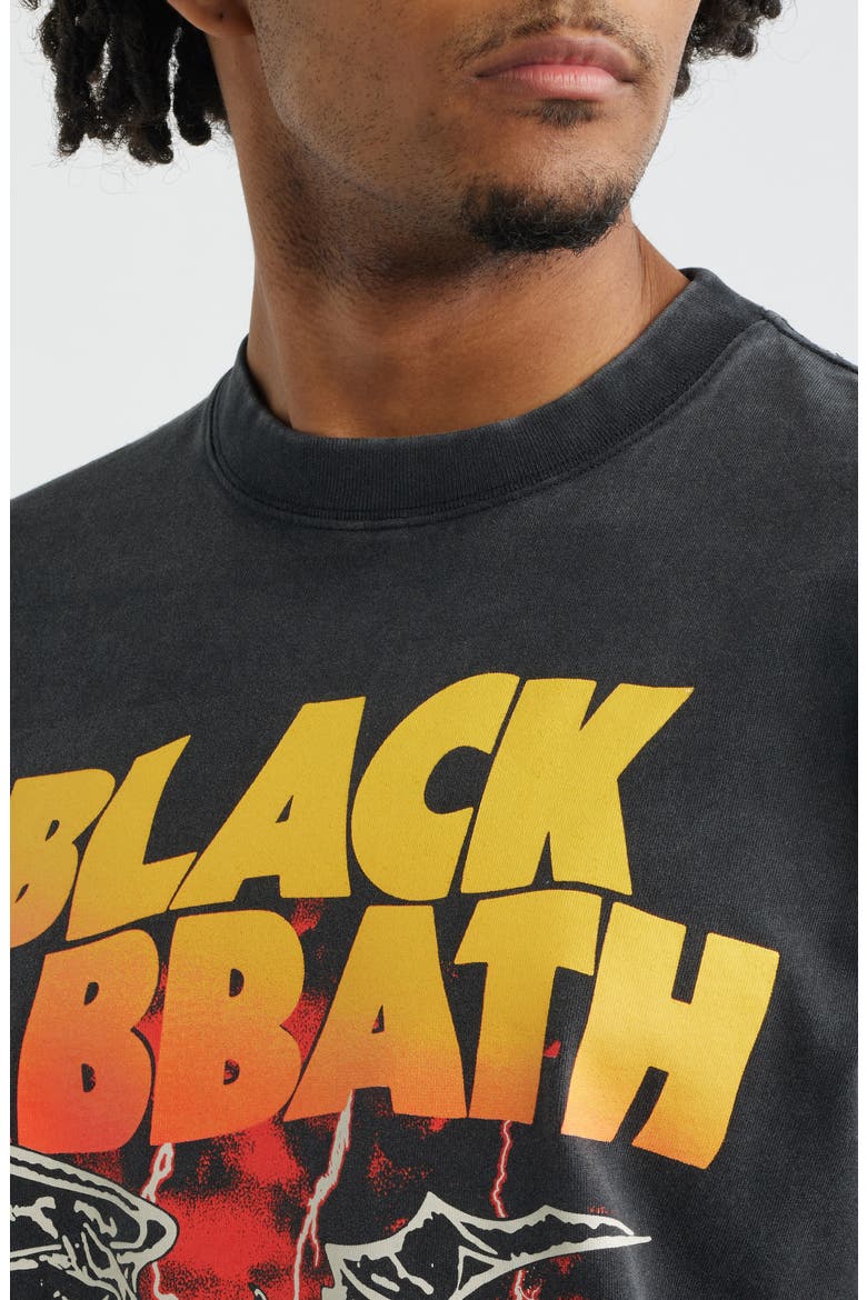 Oversize Black Sabbath Fly Graphic T-Shirt, Alternate, color, WASHED BLACK