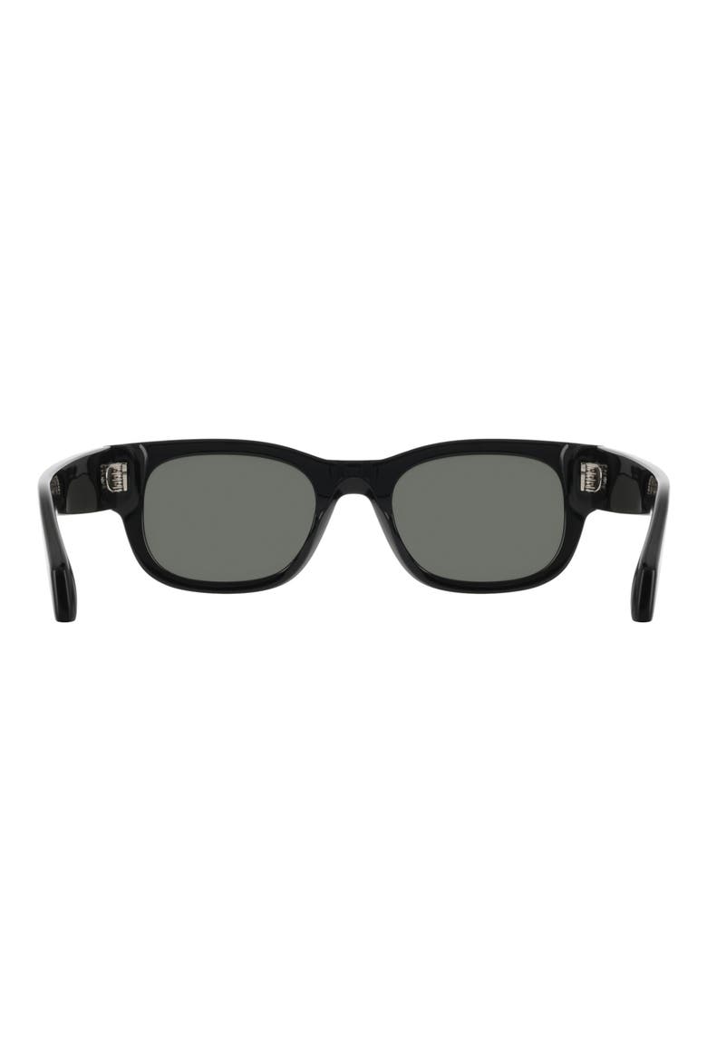 51mm Modified Rectangular Sunglasses, Alternate, color, BLACK