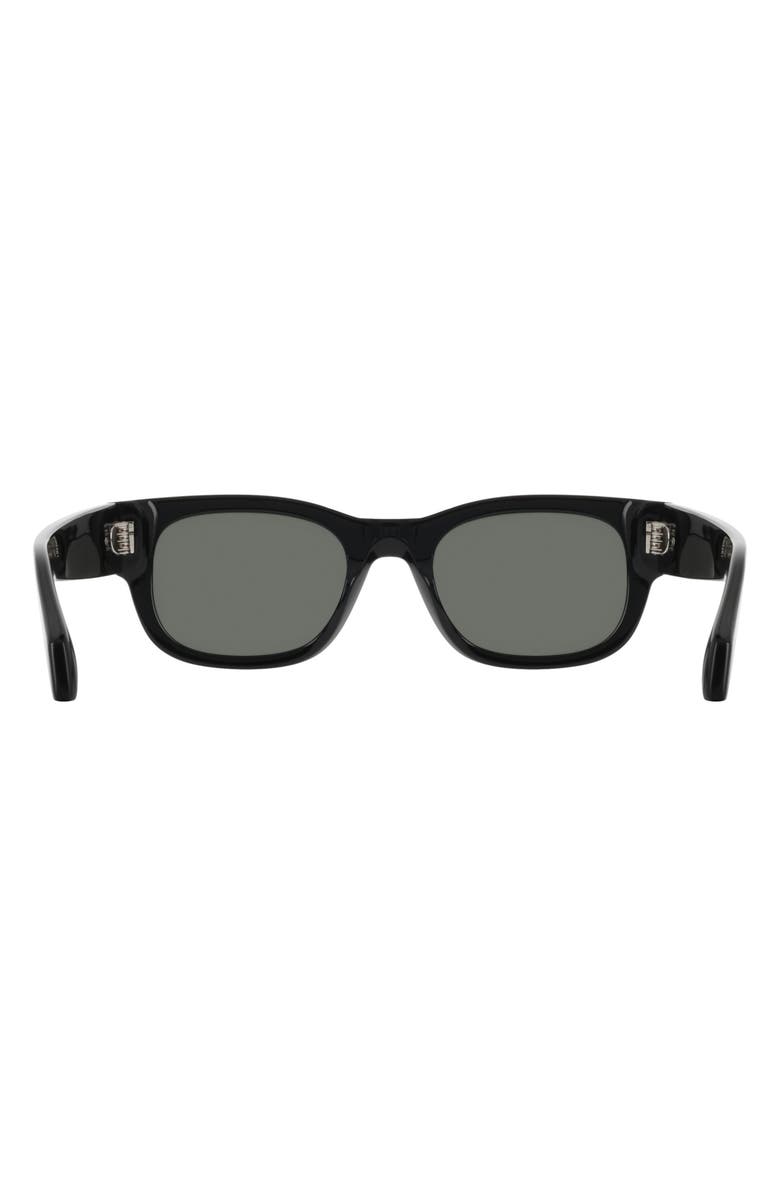 FERRAGAMO 51mm Modified Rectangular Sunglasses, Alternate, color, Black