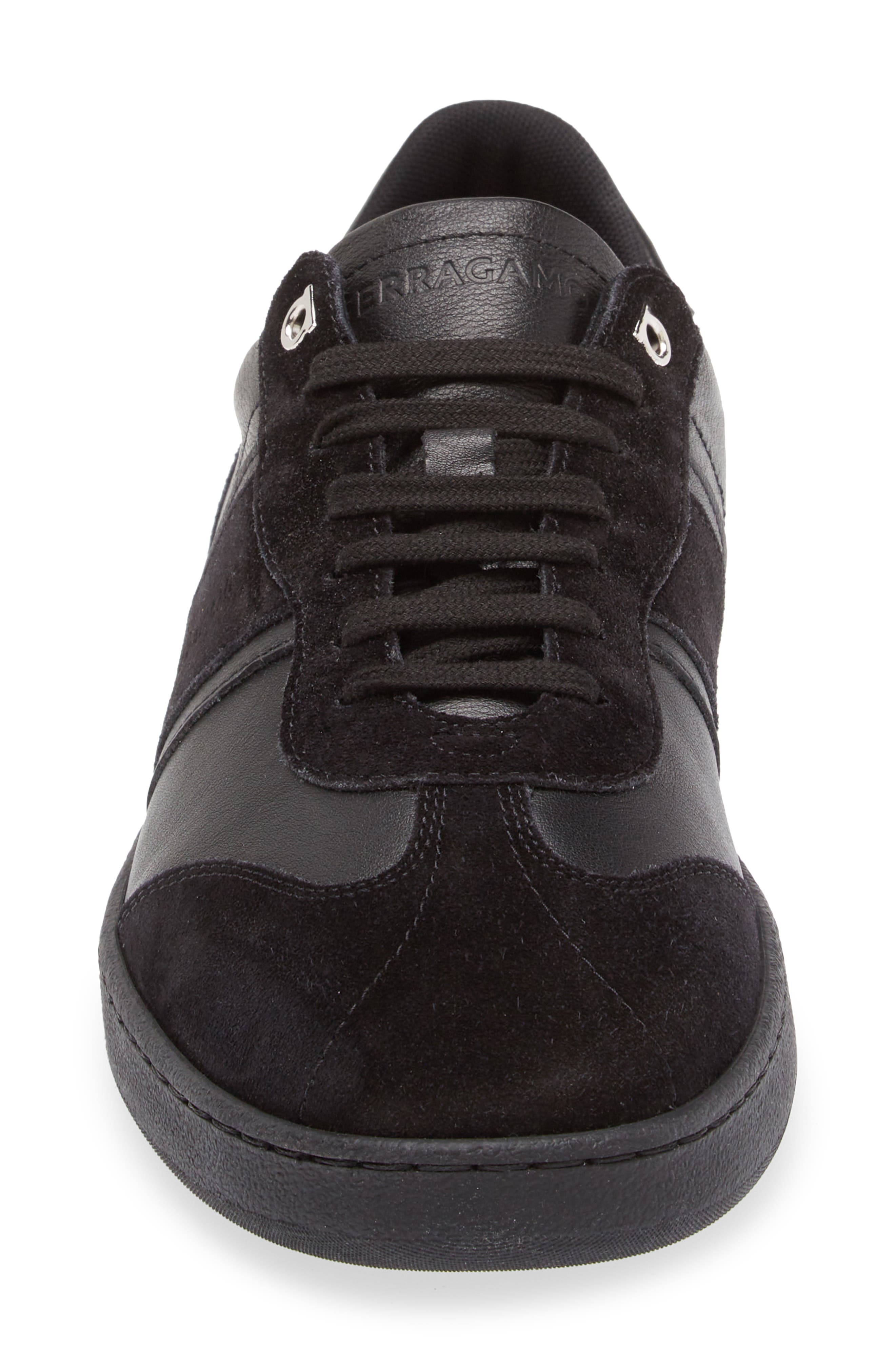 FERRAGAMO Achille 1 Low Top Sneaker, Alternate, color, Nero