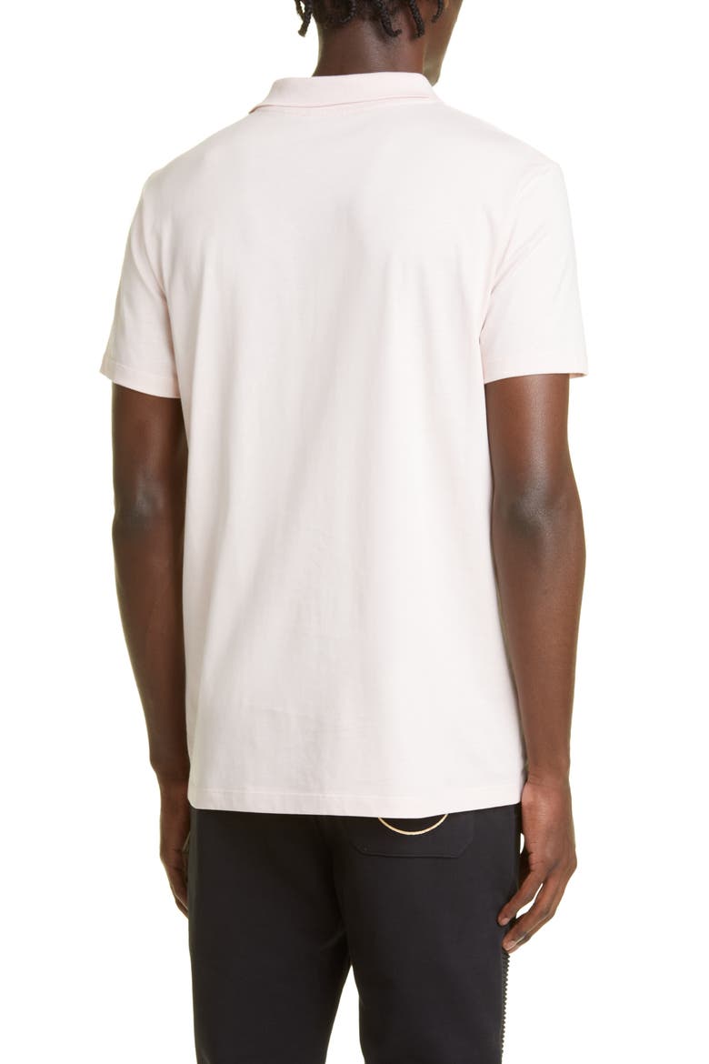 Men's Cotton Logo Polo, Alternate, color, OFA ROSE POUDRE/ NOIR