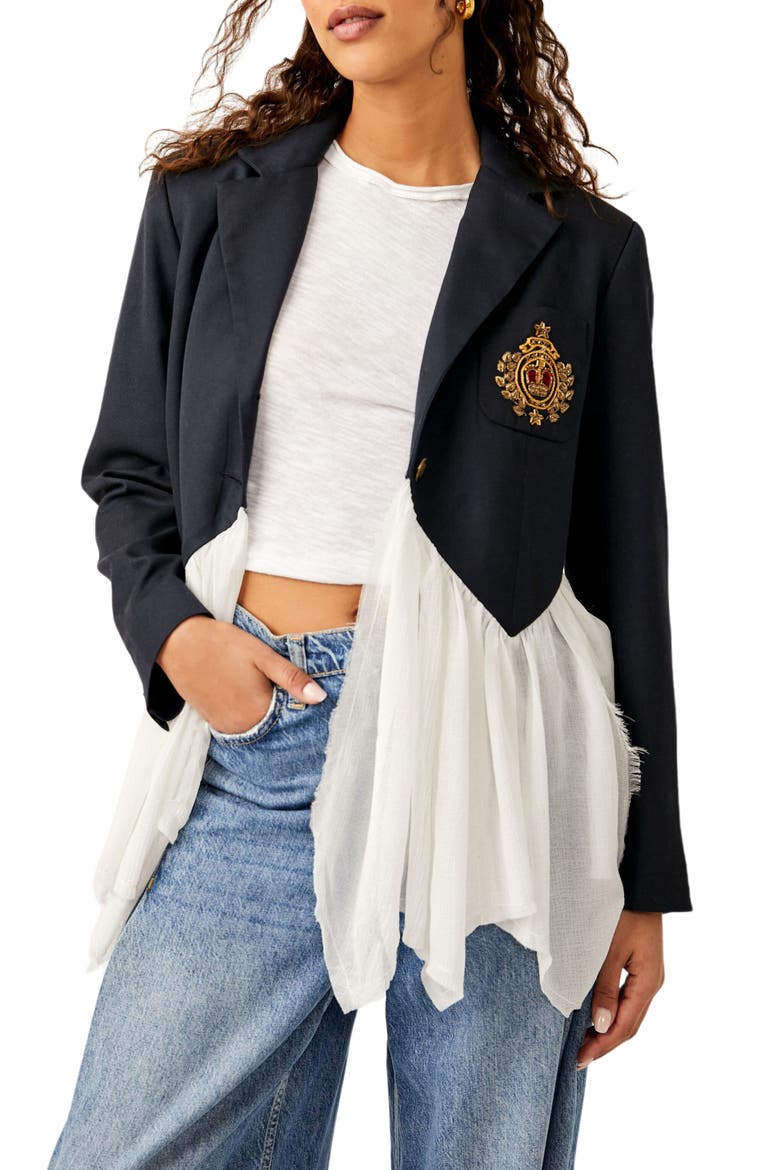 Ballet School Blazer, Main, color, NAVY