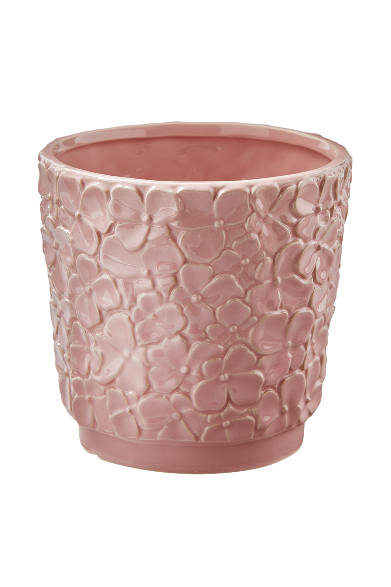 Blossom Planter Large Pink Pink Stoneware Spring, Main, color, Pink