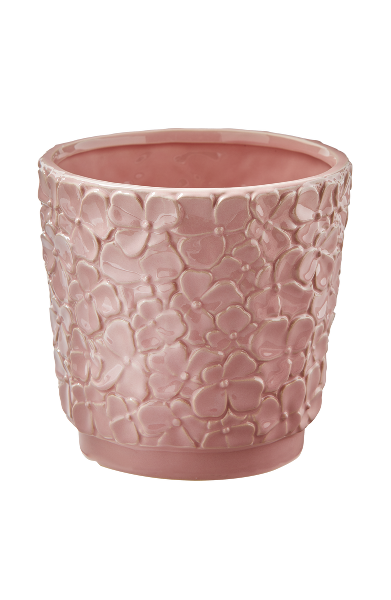 tag Blossom Planter Large Pink Pink Stoneware Spring, Main, color, Pink