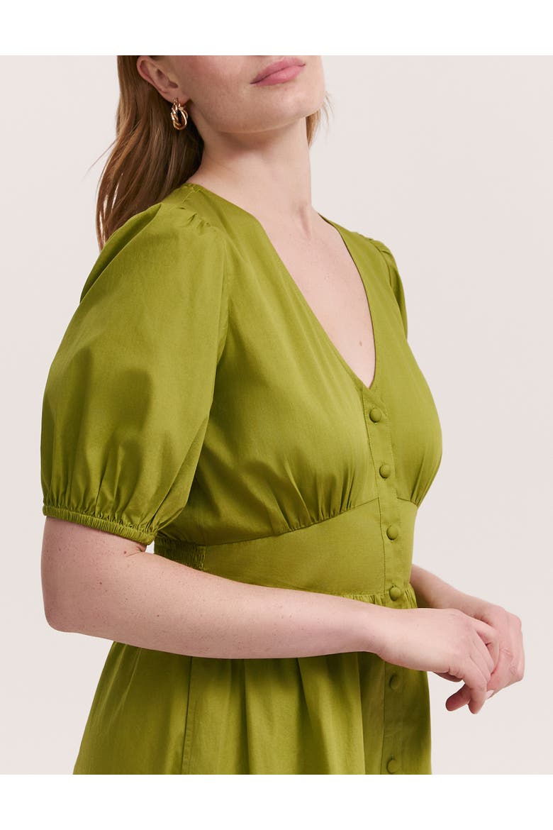 Addison Cotton Midi Tea Dress, Alternate, color, Light Green