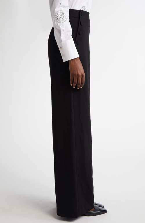 Max Mara Rina Cady Wide Leg Pants In Black