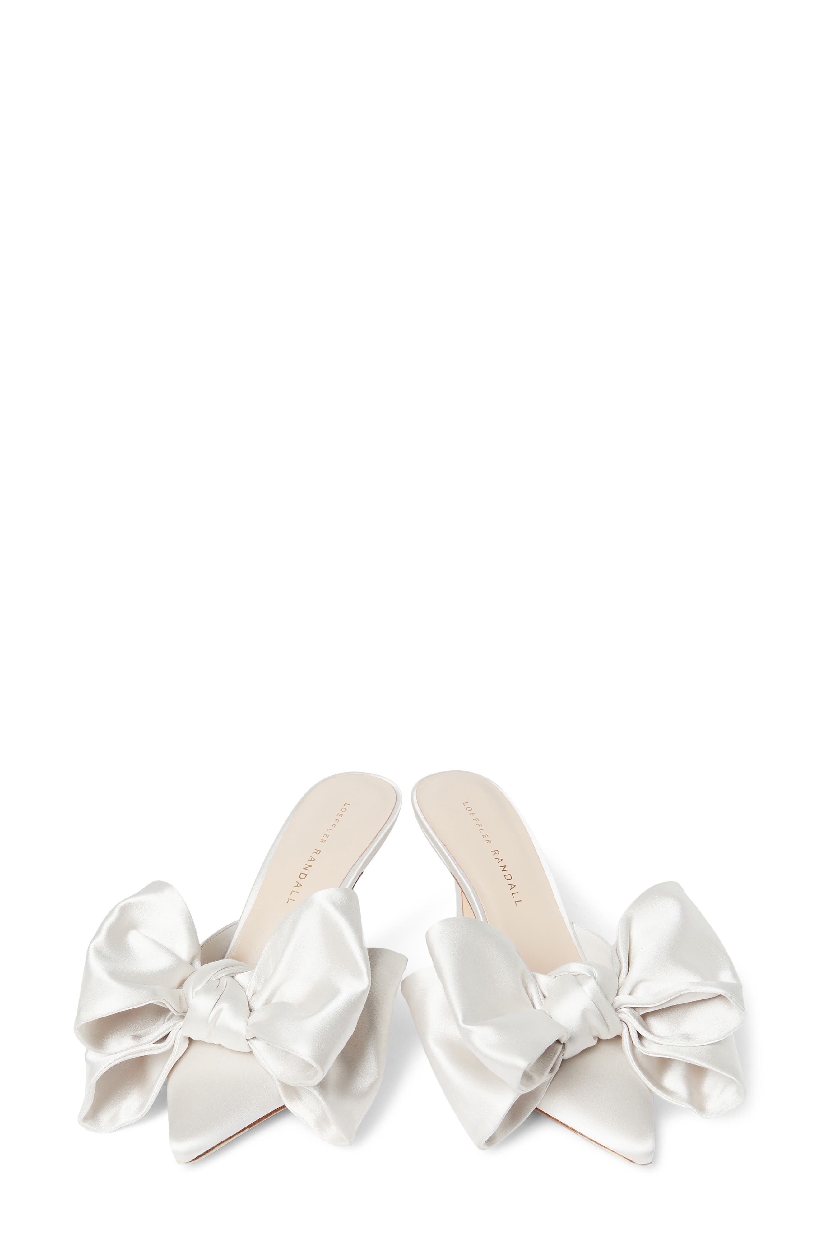 Margot Knotted Bow Pointed Toe Mule, Alternate, color, CREAM