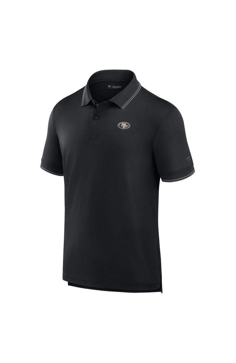Fanatics Signature Men's Fanatics Signature Black San Francisco 49ers Pique Polo Shirt, Alternate, color, 