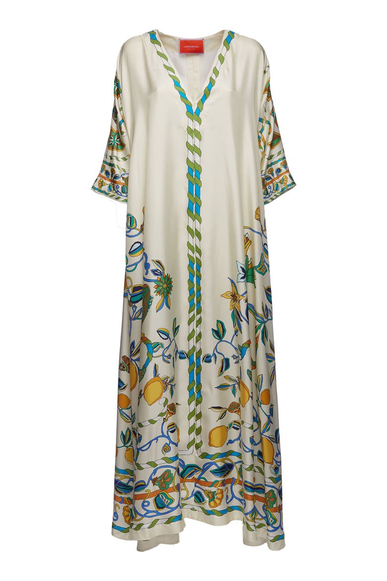 Muumuu Dress, Alternate, color, Borboni Placée White
